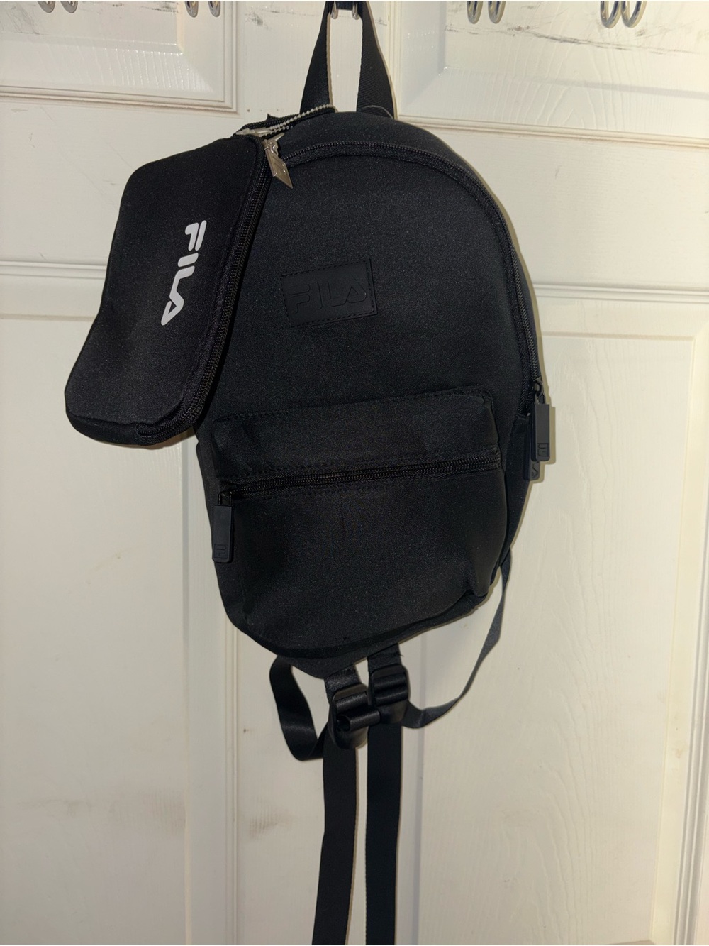 Fila Black Compact Sling Belt Bag with Front Zip Pocket